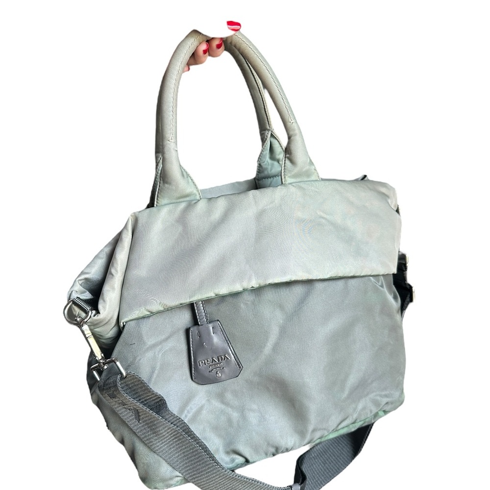Prada Gray Messenger Bag with Adjustable Strap - Picture 2 of 14